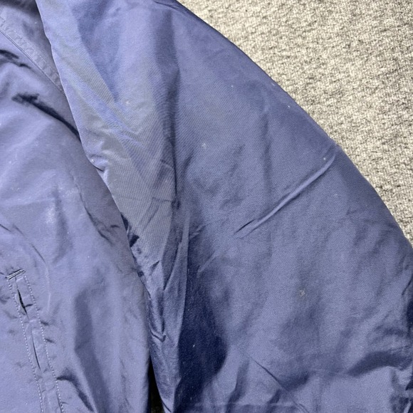 Tri-Mountain Jacket Mens Large Navy Blue Employee Fleece Nylon Windbreaker Hike - Picture 11 of 16